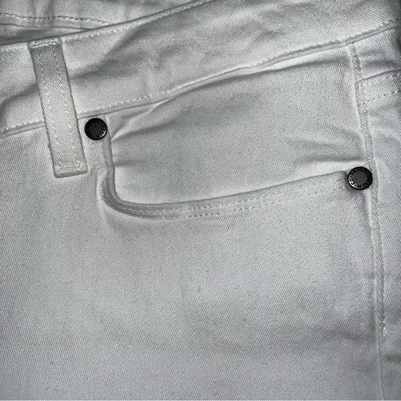 Paige Optic White Verdugo Crop Raw Hem Jeans Sz 32 - Picture 6 of 15